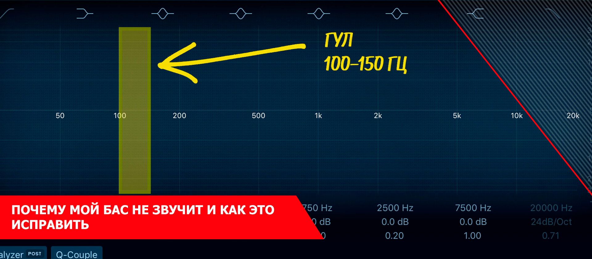 Почему мой бас не звучит и как это исправить - сообщество любителей  звукозаписи Studio Day